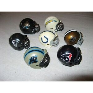 Lot Of 7 NFL Riddell Pocket Pro Football Mini Helmets 2" & 1.5"